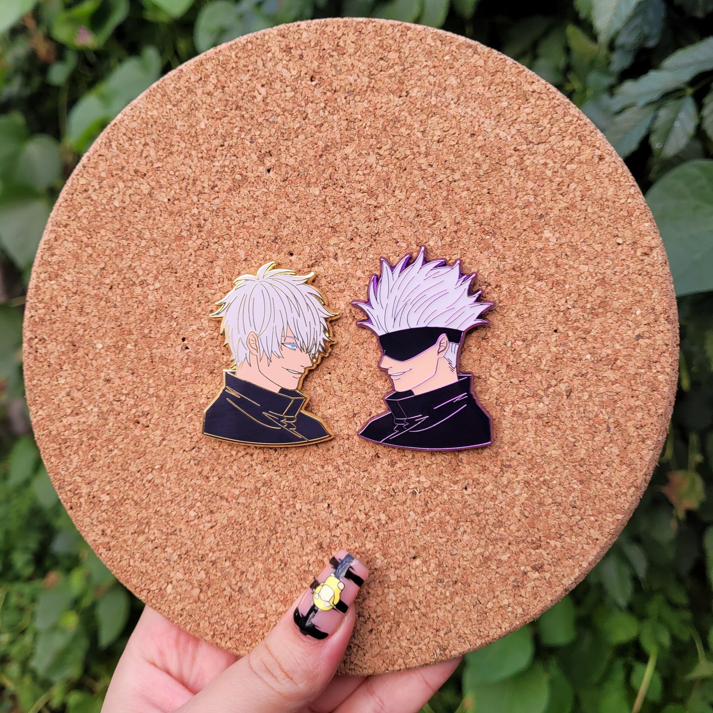 White haired sorcerer pins