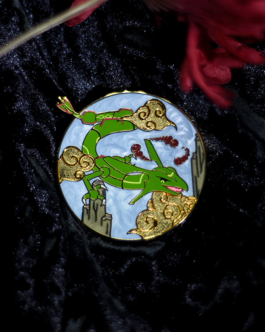 Flying dragon pin