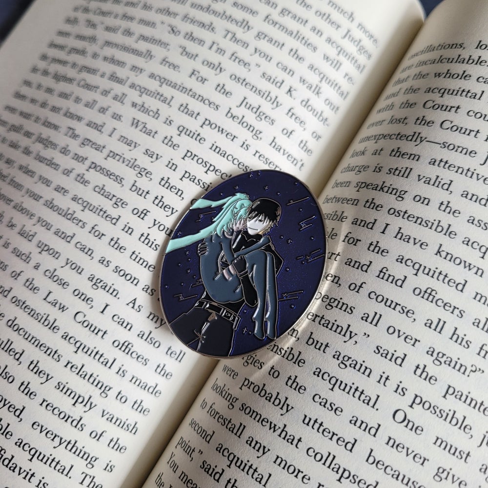 Darker than black enamel pin
