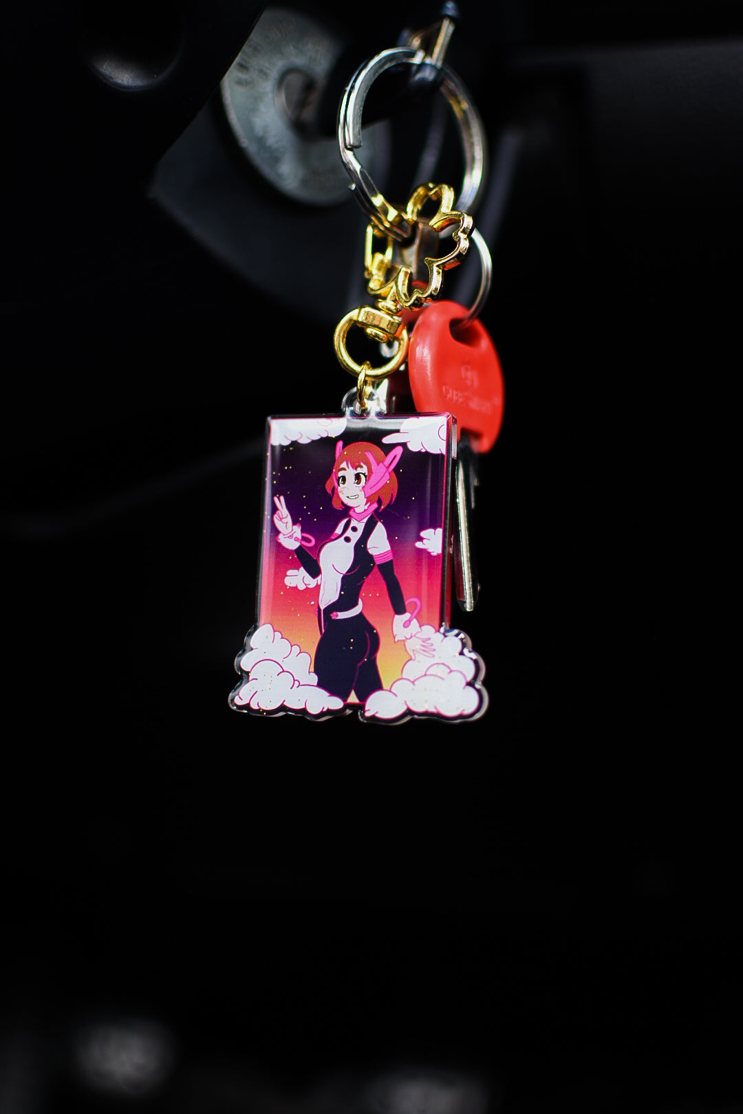 Space Girl Acrylic Keychain