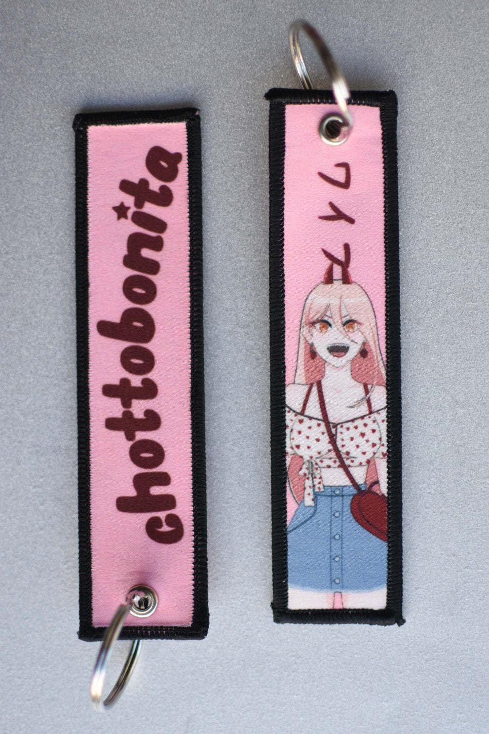 Blood fiend waifu jet tag keychain