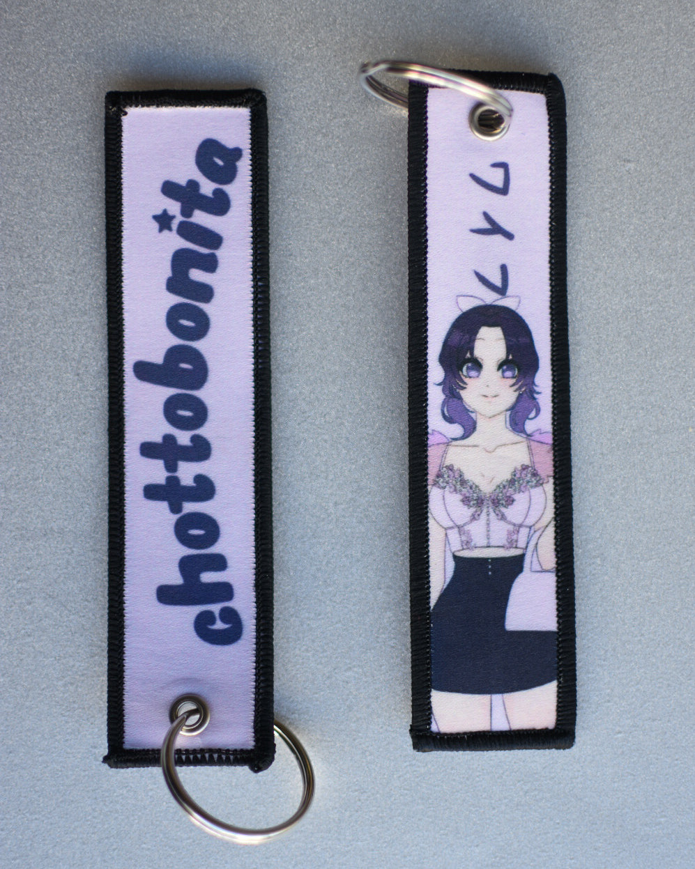 Butterfly waifu jet tag keychain