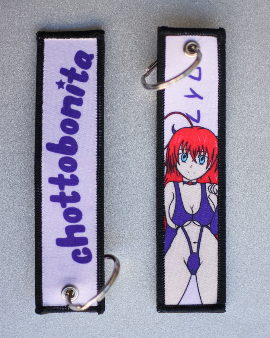 Devil waifu jet tag keychain