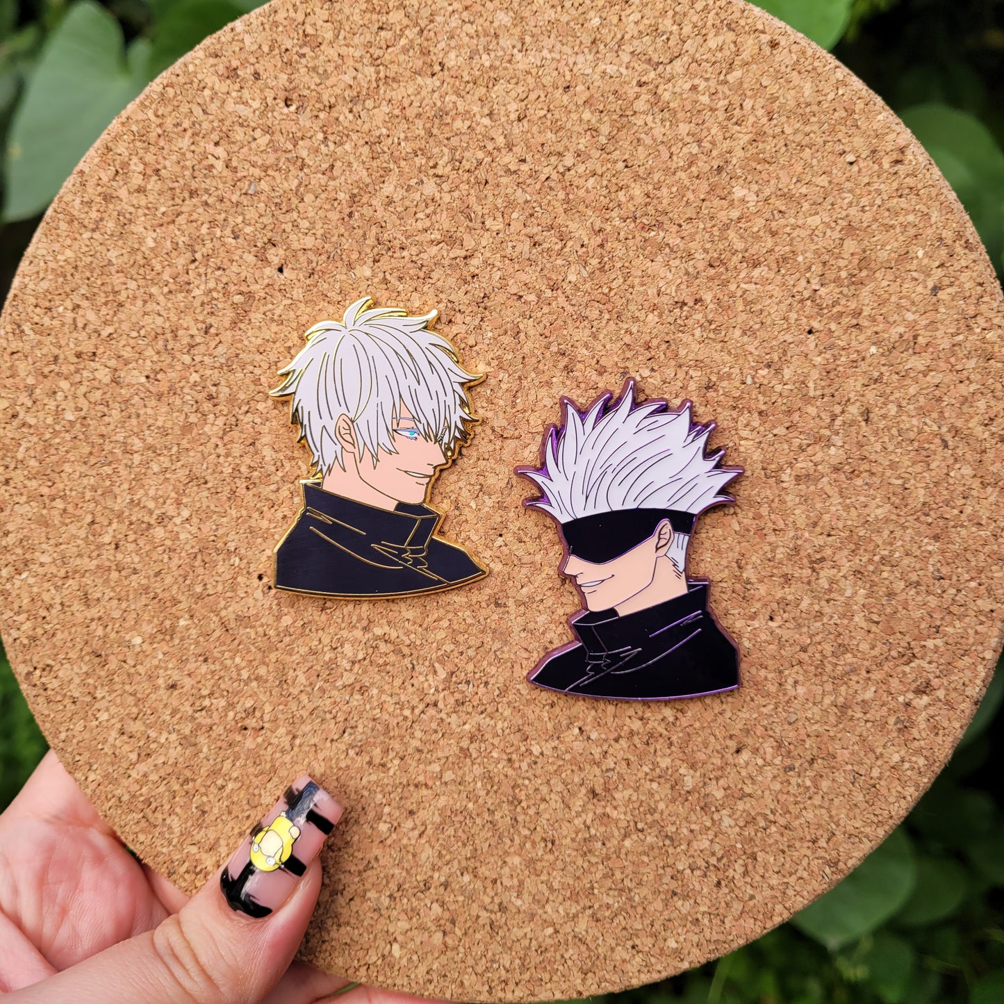 White haired sorcerer pins